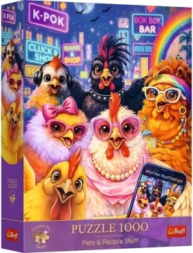 TREFL Puzzle Premium Plus Pets People Stuff: Selfie s kuřaty