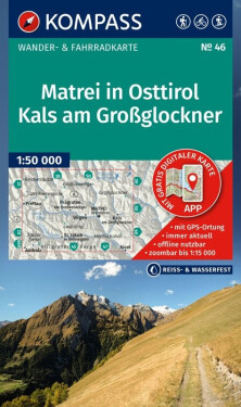 Matrei ve východním Tyrolsku, Kals am Großglockner 1:50 000 / turistická mapa KOMPASS 46