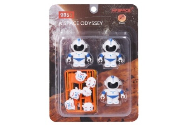 Astronaut 3 figurky 6 cm průzkumný tým