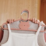 LIEWOOD Dětská šatní ramínka Falton Tuscany Rose - set 8 ks, růžová barva, béžová barva, plast