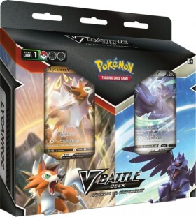 Pokémon V Battle Deck Bundle Lycanroc V vs Corviknight V