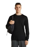 Pánské merino triko dlouhý rukáv ICEBREAKER Mens Merino 150 Tech Lite LS Relaxed Tee, Black velikost: M