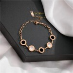 Ocelový náramek Samantha Gold - chirurgická ocel, římské číslice, Zlatá 17 cm + 3 cm (prodloužení)