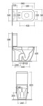 KLUDI - Resa C WC kombi mísa, spodní odpad, Rimless, SpiralFlush, lesklá bílá 28WCB0643