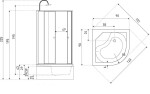 KERRA - Kabina s hydromasáží Karolina 90 WH (bílá) 5907548112576
