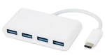 MicroConnect USB-C 4-portový Multiport USB3.0 hub bílá / 4x USB3.0 / USB-C (USB3.1CUSB3)