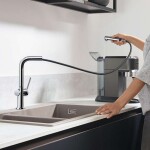 HANSGROHE - M54 Dřezová baterie Talis s výsuvnou koncovkou, sBox, chrom 72809000