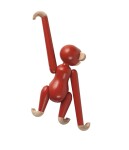 Kay Bojesen Denmark Dřevěná opička Monkey Mini Vintage Red 9,5 cm, červená barva, dřevo