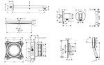 HANSGROHE - Sprchový set s baterií pod omítku, s tělesem, průměr 26 cm, 3 proudy, matná černá SANI21HHH400