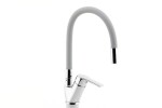 NOVASERVIS - Dřezová baterie s šedým flexi ramenem Metalia 54, chrom 54014F,0S