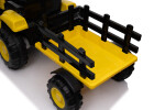 Mamido Dětský elektrický traktor s vlečkou 12V 7Ah žlutý