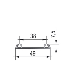 ProALU Dolní vodící kolejnice Elegant - černá :: kryt 4m (22PA182209-4)