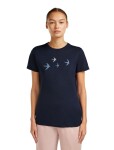 Dámské merino triko s krátkým rukávem ICEBREAKER Wmns 150 Tech Lite SS Tee Bird Transit, Midnight Navy velikost: S