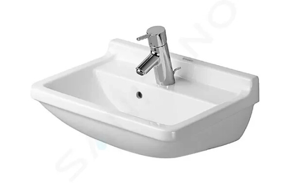 DURAVIT - Starck 3 Umyvadlo 500x360 mm, s přepadem, s otvorem pro baterii, bílá 0300500000