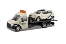Bburago STREET FIRE Přepravní vozidlo Flatbed Transport + VW Polo GTI Mark 5 1:43