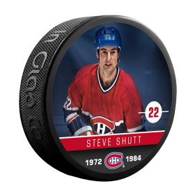 Inglasco Puk Steve Shutt #22 Montreal Canadiens NHL Souvenir Collector Hockey Puck