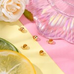 Korálek z nerezové oceli s širokým průvlekem - korálek s očkem - zlatý - 9 x 5 mm - 1 ks