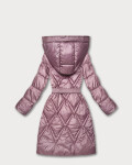 Růžový prošívaný kabát pro přechodné období s kapucí Goodlookin (Y3-9215-52) odstíny růžové XXL (44)