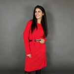 HOSH Pletené šaty ELLIS s páskem Barva: Bílá