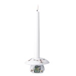 KÄHLER Porcelánový svícen Mushroom Hammershøi Christmas 6 cm, bílá barva, porcelán