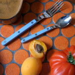 SABRE PARIS Čajová lžička Bistrot Brillant – Pastel Blue, modrá barva, kov, plast