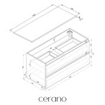CERANO - Koupelnová skříňka Carole - bílá matná + deska z lit. mramoru Elanys - 12 mm - bílá matná - 100x49,2x46 CER-679338