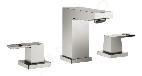 GROHE - Eurocube Umyvadlová baterie s výpustí, 3-otvorová instalace, supersteel 20351DC0