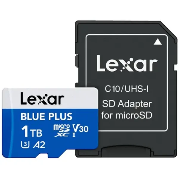 Lexar BLUE PLUS microSDHC/microSDXC 1TB / čtení: 160MBps / UHS-I / V30 (LMSBLPL001T-BNANG)