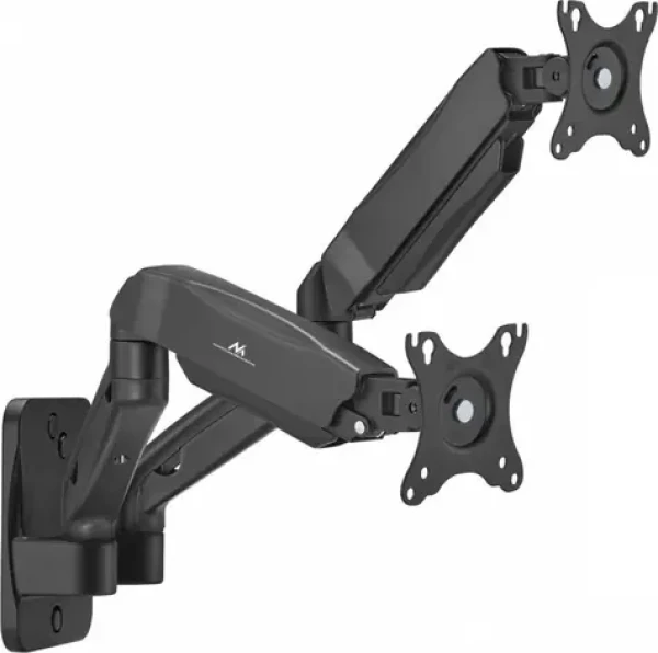 Maclean MC-988 černá / Nástěnný držák pro dva monitory / 17-32" / VESA 75x75-100x100 / nosnost 9 kg / náklápěcí (MC-988)