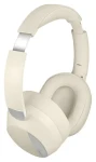 Bezdrátová sluchátka s mikrofonem krémová / Sluchátka / Bluetooth 6.0 / ANC (BT0071C)