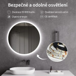 CERANO - Koupelnové LED zrcadlo Lavoro - Ø60 CER-476696