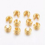 Krytka na zamačkávací rokajl - 3,0 mm - zlatá - 1ks