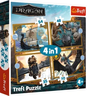 TREFL Puzzle Jak vycvičit draka: Dračí dny 4v1