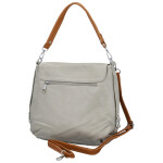 Trendy dámská koženková crossbody kabelka Naiara, šedá