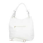 Trendy dámská koženková kabelka na rameno Tiara, bílá
