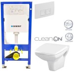 GEBERIT DuofixBasic s bílým tlačítkem DELTA50 + WC CERSANIT CLEANON CARINA + SEDÁTKO 458.103.00.1 50BI CA2