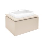 Koupelnová skříňka s umyvadlem a krycí deskou SAT Feel 60x30x46 cm béžová mat SATFEEL60BEDU SATFEEL60BEDU