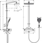 HANSGROHE - Raindance Select E Sprchový set Showerpipe 360 s termostatem, EcoSmart 9 l/min, bílá/chrom 27286400