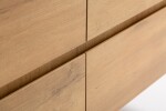 CERANO - Koupelnová skříňka Carole - dub medový + deska z lit. mramoru Elanys - 12 mm - bílá matná - 140x49,2x46 CER-8050BD85520