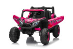 Mamido Elektrické autíčko Buggy Madman růžové | UTV-MX 4x4 | EVA kola | 12V 10Ah | EKO kůže