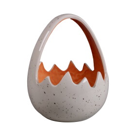 Det Gamle Apotek Velikonoční dekorace / košík Egg Shell, béžová barva, keramika,