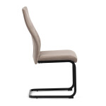 Židle jídelní, cappucino látka, černý kov