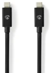 Nedis USB4 Gen 3x2 černá / Kabel USB-C - USB-C / 240 W / 8K 60Hz / 40 Gbps / 1 m (CCGL66040BK10)