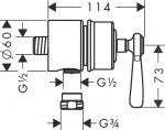 AXOR - Montreux Hadicová přípojka Fixfit Stop, chrom 16883000