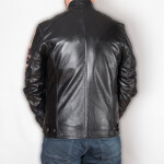 Pánská Kožená Bunda Dark Titan Brixton Černá Velikost: