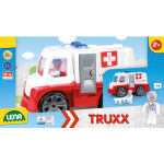 Lena Auto Truxx sanitka plast 29cm s figurkou