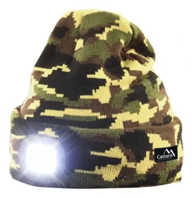 Cattara Čepice ARMY s LED svítilnou USB nabíjení / 4x45lm LED / 250 mA (14020)