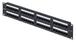 StarTech 48portový patch panel černý / Patch panel / CAT6 / 48 portů RJ-45 / 2U (CPANEL48)