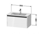 DURAVIT - Ketho.2 Umyvadlová skříňka 44x81x48 cm, 1 zásuvka, matná bílá K25063018180000