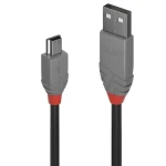 Lindy Anthra Line USB-A - Mini-USB B 0,2 m černá / USB kabel / USB 2.0 / 480 Mbit/s (36720)